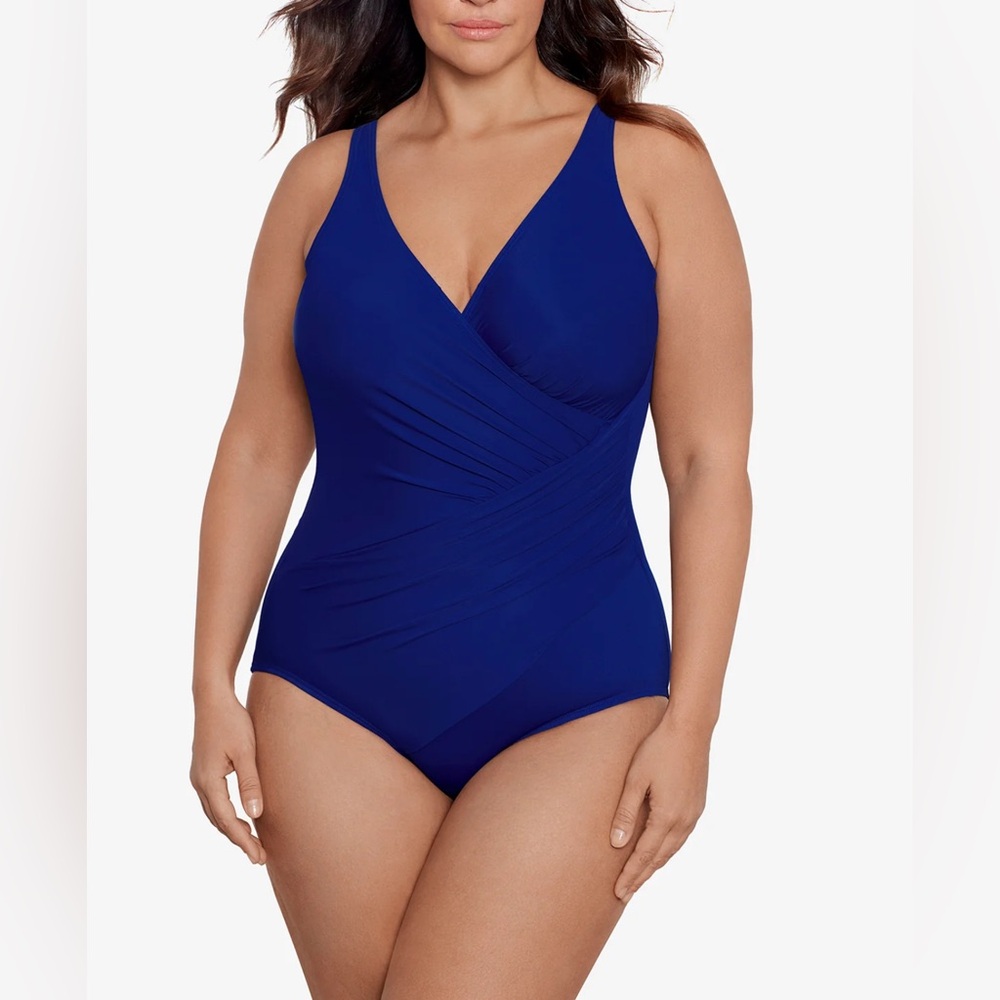 Miraclesuit Plus Size Oceanus One Piece in Azul Size 18W New - Picture 2 of 9
